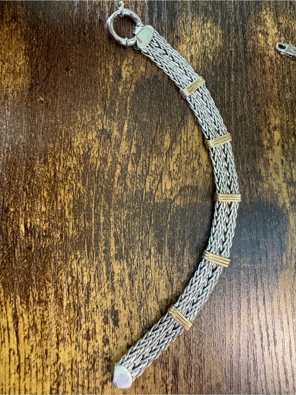 Ross-Simons two-tone wheat-link bracelet
